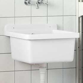 vidaXL Wall-mounted Sink White 40x40x24 cm Resin