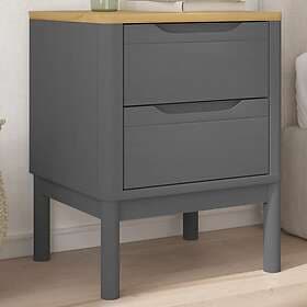 vidaXL Nightstand Grey 45x39x57cm Solid Pine 374004