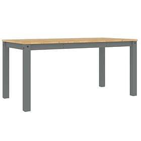 vidaXL Matbord Panama grå 160x80x75 cm massiv furu 4005706