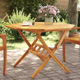 vidaXL Folding Garden Table Ø110x75 cm solid acacia wood 4004911
