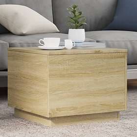 vidaXL Soffbord med LED sonoma-ek 50x50x40 cm 839870