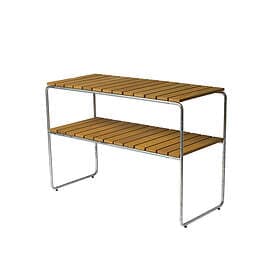 Grythyttan Stålmöbler Side Table 105cm Oiled Oak Hot-Galvanized Frame