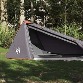 vidaXL Campingtält tunnel 1 person grå och orange vattentätt 94610