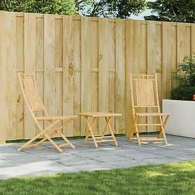 vidaXL Folding Garden Chairs 2 pcs 46x66x99 cm Bamboo 368037