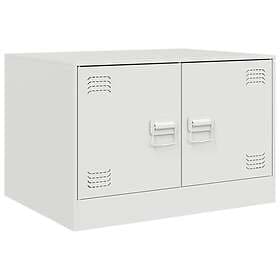 vidaXL Soffbord vit 67x50x44 cm stål 841732