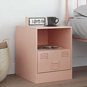 vidaXL Sängskåp rosa 34,5x39x44 cm stål 841753