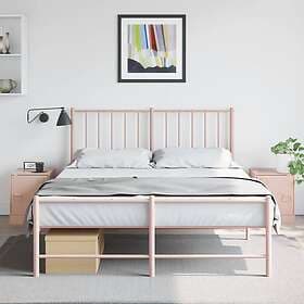 vidaXL Sängskåp 2 st rosa 34,5x39x44 cm stål 841610