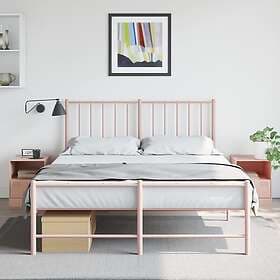 vidaXL Nightstand Set of 2 Pink 34.5x39x44 cm Steel 841754