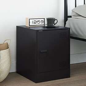 vidaXL Nightstand Black 34.5x39x44cm Steel 841607