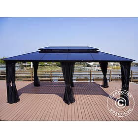 Dancover Paviljong Trädgårdspaviljong Santa Ana med gardiner och myggnät, 3,65x6