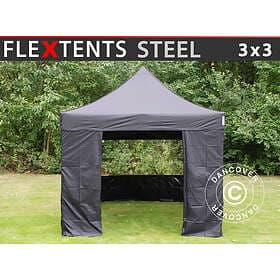 Dancover Snabbtält Depåtält Easy-up tält Eventtält Partytält FleXtents Steel 3x3