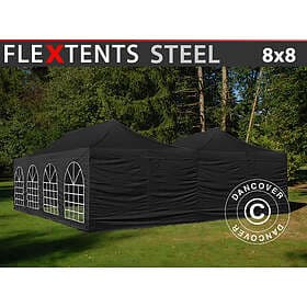 Dancover Snabbtält Depåtält Easy-up tält Eventtält Partytält FleXtents Steel 8x8