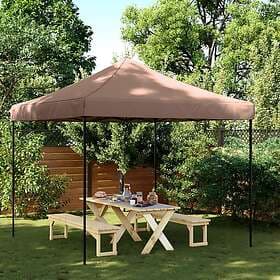 vidaXL Pop-Up hopfällbart partytält 292x292x315 cm brun 4004918
