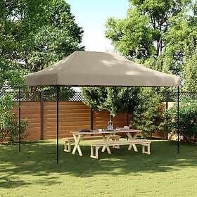 vidaXL Pop-Up Party Tent 4.1x2.8m taupe