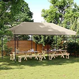 vidaXL Pop-Up Party Tent 5.8x2.9m Taupe