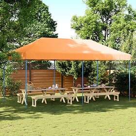vidaXL Pop-Up hopfällbart partytält 580x292x315 cm orange 4004937
