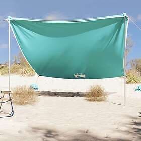 vidaXL Strandskydd med sandpåsar grön 304x300 cm 4008645