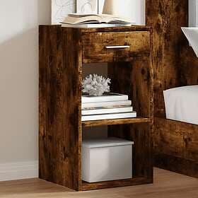 vidaXL Nightstand Smoke Brown Oak 35x34x65cm Constructed Wood 840585