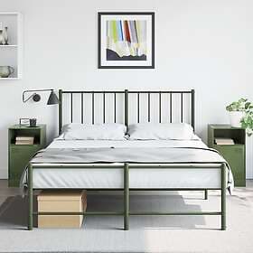 vidaXL Nightstand Olive Green 34.5x39x62cm Steel 841772