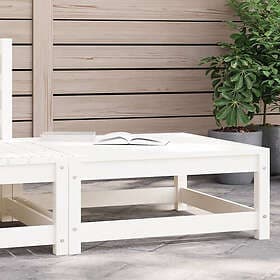 vidaXL Trädgårdspall vit 70x70x30 cm massiv furu 837936