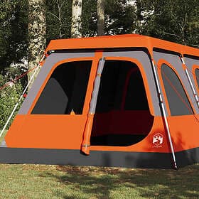 vidaXL Family Tent 10 persons gray and orange quick setup 4004241