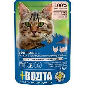 Bozita Feline Sterilised Kyckling & Kalkon i sås 12x85g