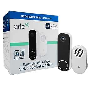 Arlo Essential 2K Video Camera Doorbell Chime White ESSENTIAL2 V2