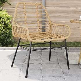 vidaXL Garden Chairs 2 pcs Brown Poly Rattan 369092