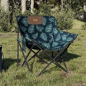 vidaXL Campingstolar med ficka fällbar 2 st bladmönster 366555