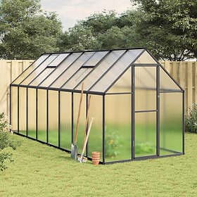vidaXL Greenhouse 445x169x195 cm (Aluminium/Anthracite)