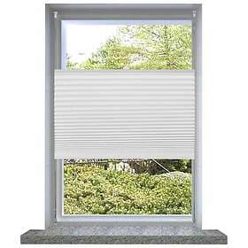 vidaXL Plisségardin 100x125 cm vit 240610
