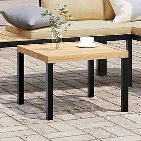 vidaXL Garden Table black 55x55x39.5 cm powder-coated steel