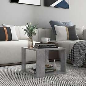 vidaXL Coffee Table 40x40x30 cm Concrete Grey Engineered Wood 806314