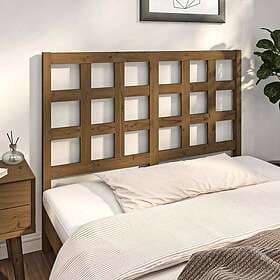 vidaXL Sänggavel honungsbrun 125,5x4x100 cm massiv furu