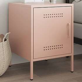 vidaXL Sängskåp rosa 36x39x50,5 cm stål 842912