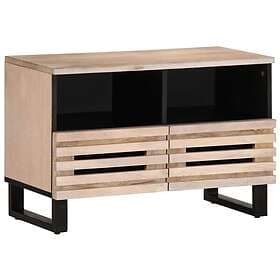 vidaXL Tv-bänk vit 70x34x46 cm massivt mangoträ 377444