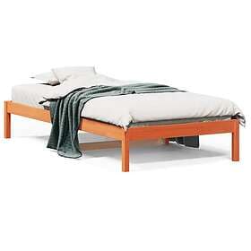 vidaXL Dagbädd vaxad brun 80x200 cm massiv furu