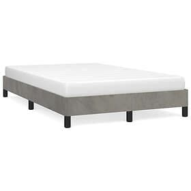 vidaXL Bed Frame light grey 120x190 cm Velvet