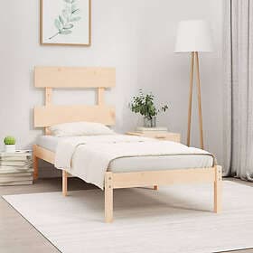 vidaXL Sängram massivt trä 90x190 cm