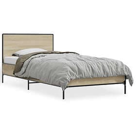 vidaXL Sängram sonoma-ek 75x190 cm konstruerat trä och metall