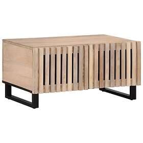vidaXL Soffbord vit 80x51x40 cm massivt mangoträ 377464