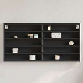 vidaXL Black Display Cabinet 100x8.5x50 cm Engineered Wood 847948