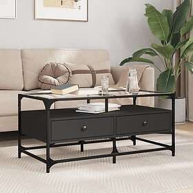 vidaXL Coffee Table Black 98.5x50x45 cm Steel 846044