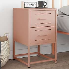 vidaXL Nightstand Pink 36x39x60.5cm Steel 846460