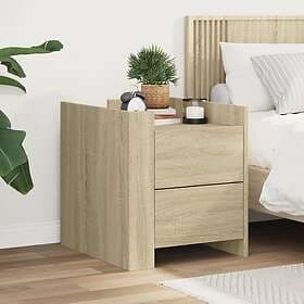 vidaXL Sängbord sonoma-ek 45x50x50 cm konstruerat trä 848285