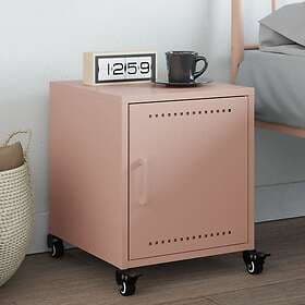 vidaXL Nightstand Pink Steel 36x38.5x43.5cm 846616