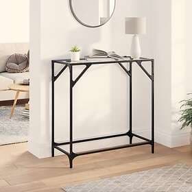 vidaXL Konsolbord med transparent glasskiva 80x35x81 cm stål 846018