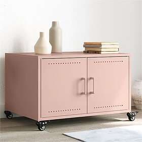 vidaXL Soffbord rosa 68x50x43,5 cm kallvalsat stål 846687