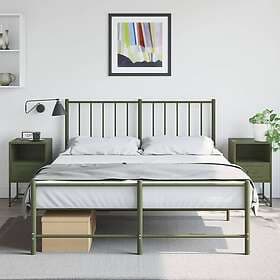 vidaXL Nightstand Olive Green 36x39x60.5cm Steel 846563