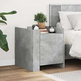 vidaXL Sängbord betonggrå 45x50x50 cm konstruerat trä 848300